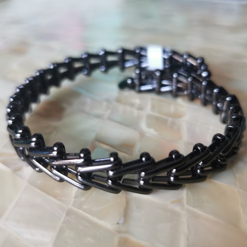 NWT Alex and Ani Vintage Gypsy 66 Wrap Hematite bracelet